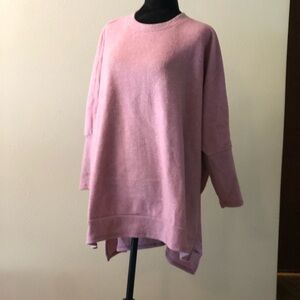 Elegant Rose Pink Women's Crew Neck Sweater